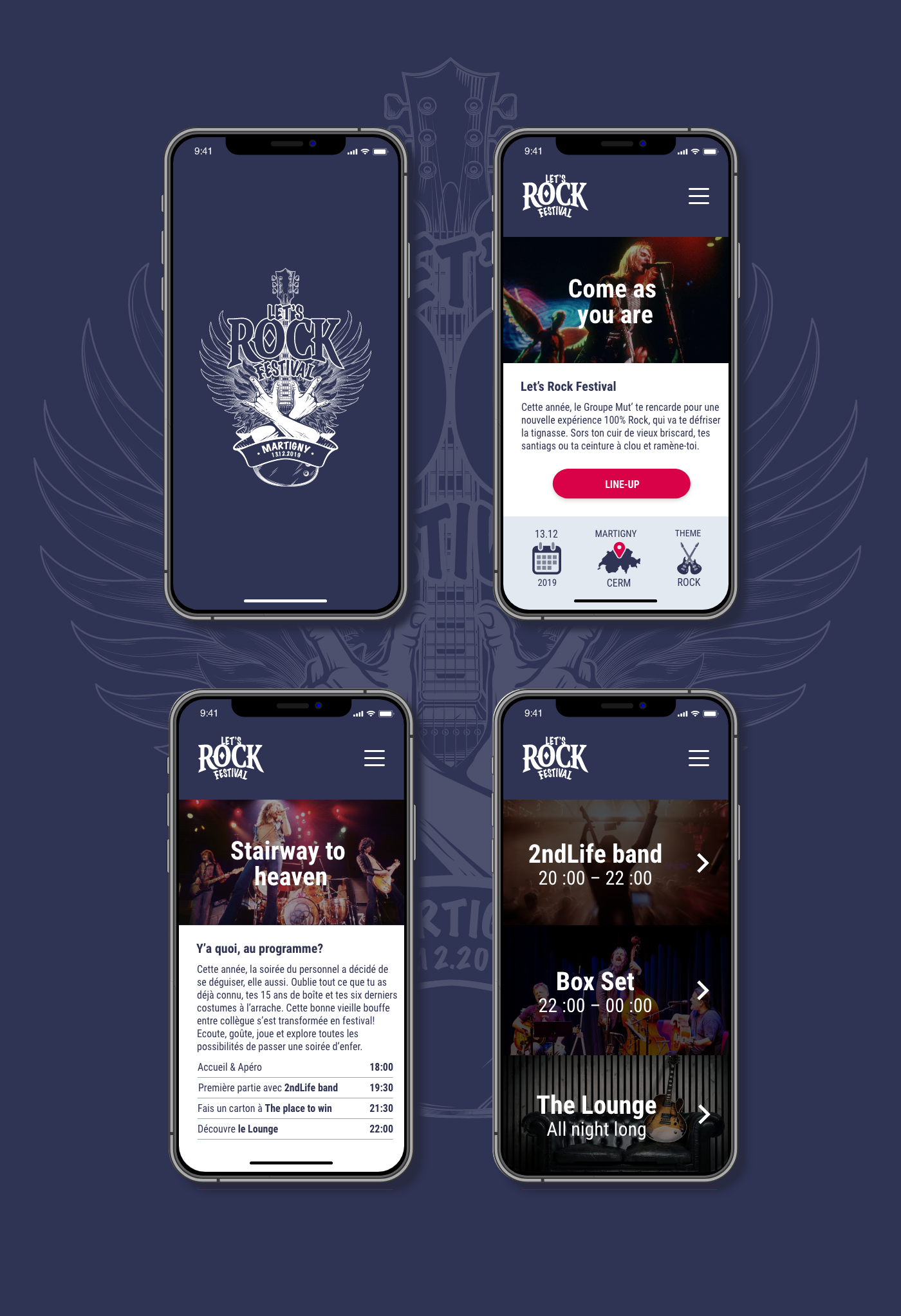 app festival rock UI/UX Design