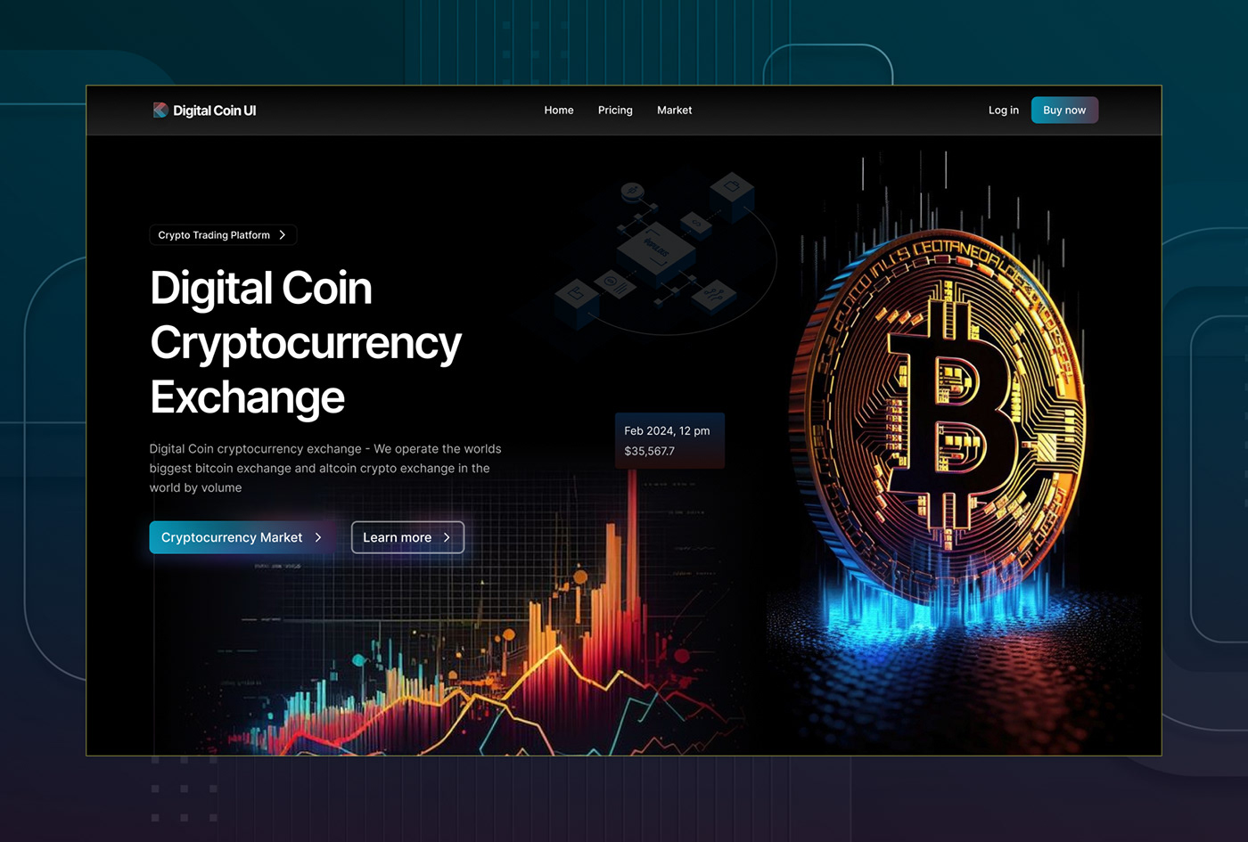 landing landing page UI/UX Website crypto blockchain nft cryptocurrency crypto website currency exchange