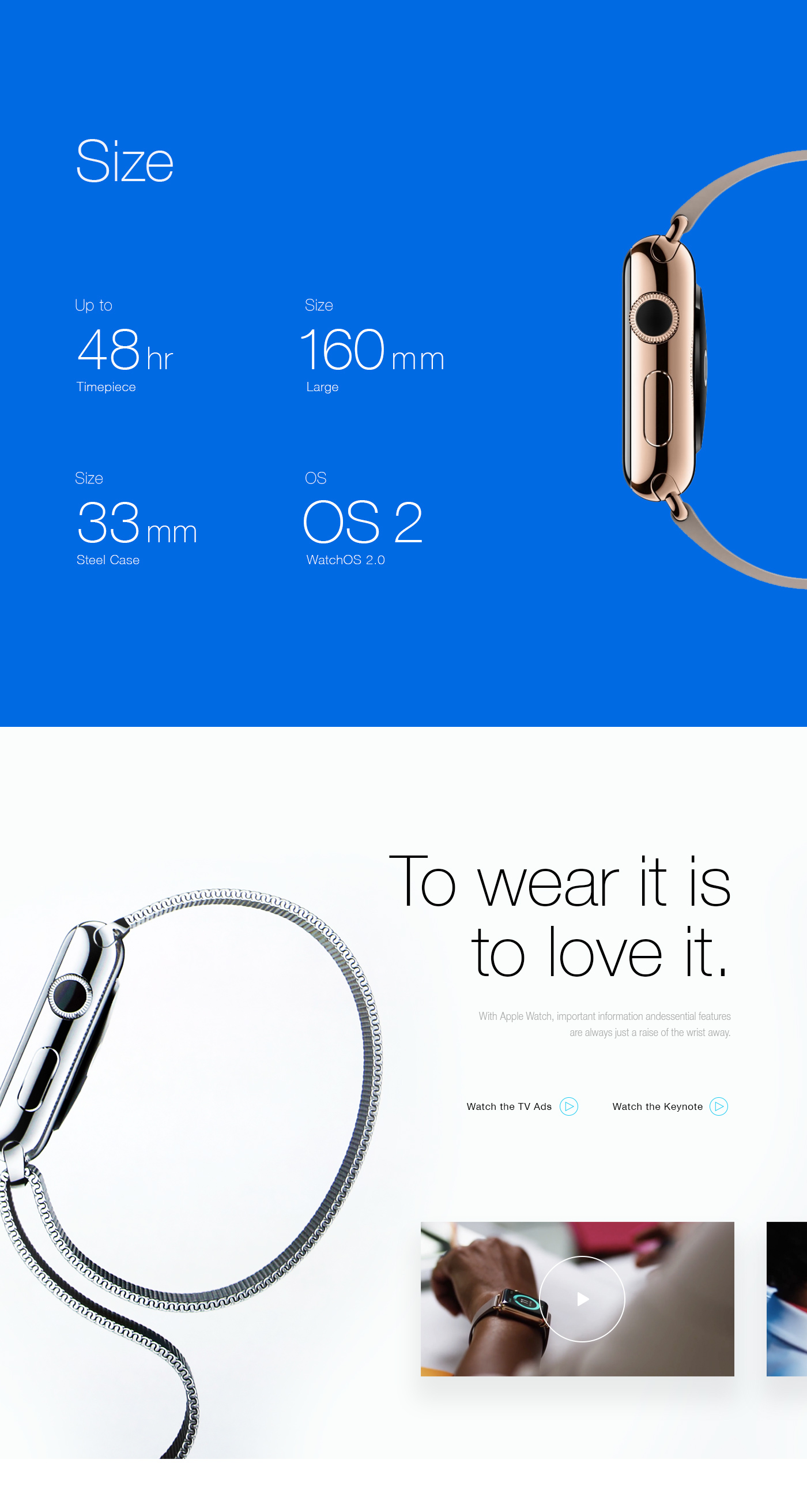 UI ux webdesig design apple iwatch landing concept Watches