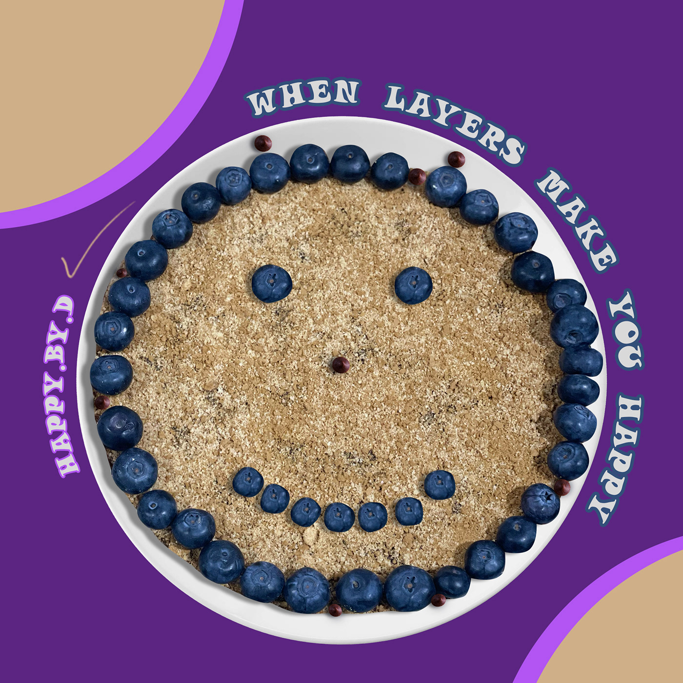 Social media post interior design  cake blueberry photohop Illustrator advertisement ideas inspiration