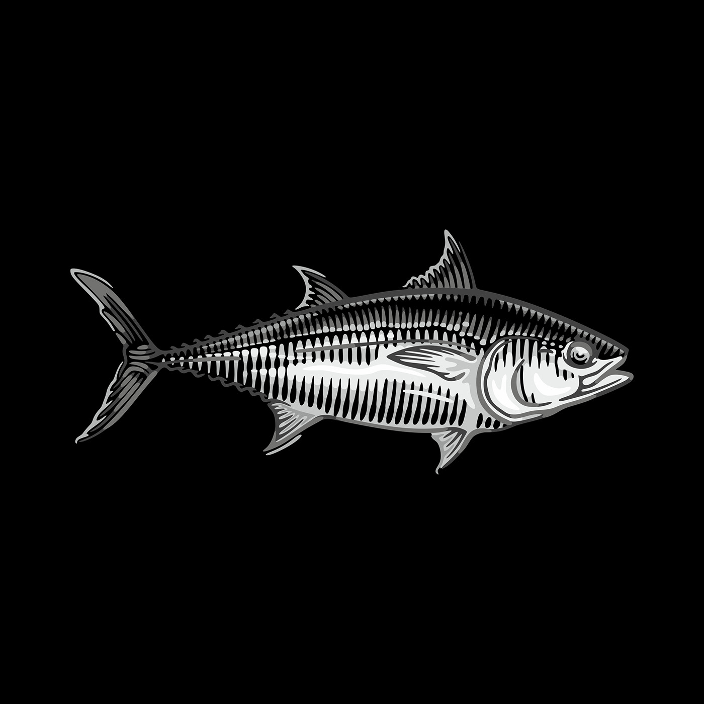 branding  engraving ILLUSTRATION  logo tuna гравюра иллюстрация логотип морепродукты Тунец