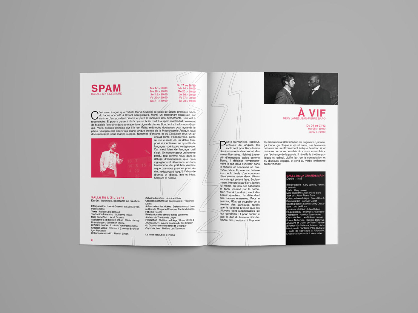 graphic design  graphisme brochure pink edition Theatre communication