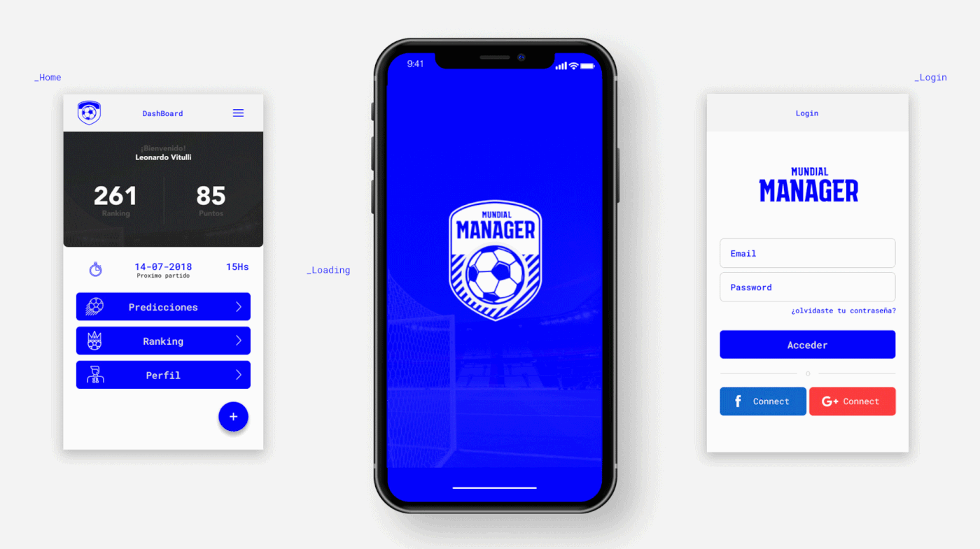 Futbol ux/ui sport soccer app mobile mundial ball interactive game