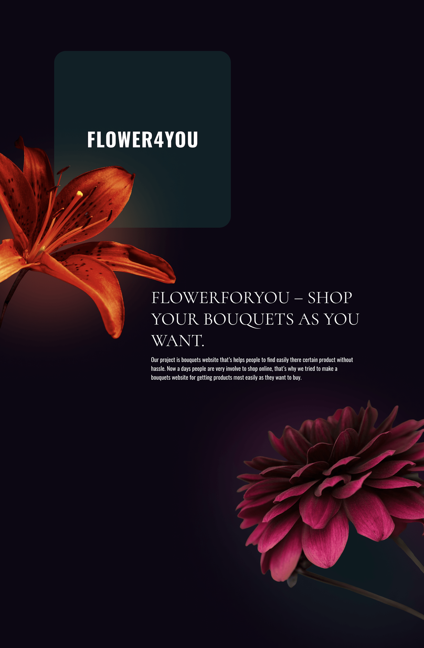 Bouquet Ecommerce Flowers shop UI/UX user experience user flow user persona UX design Web Design 