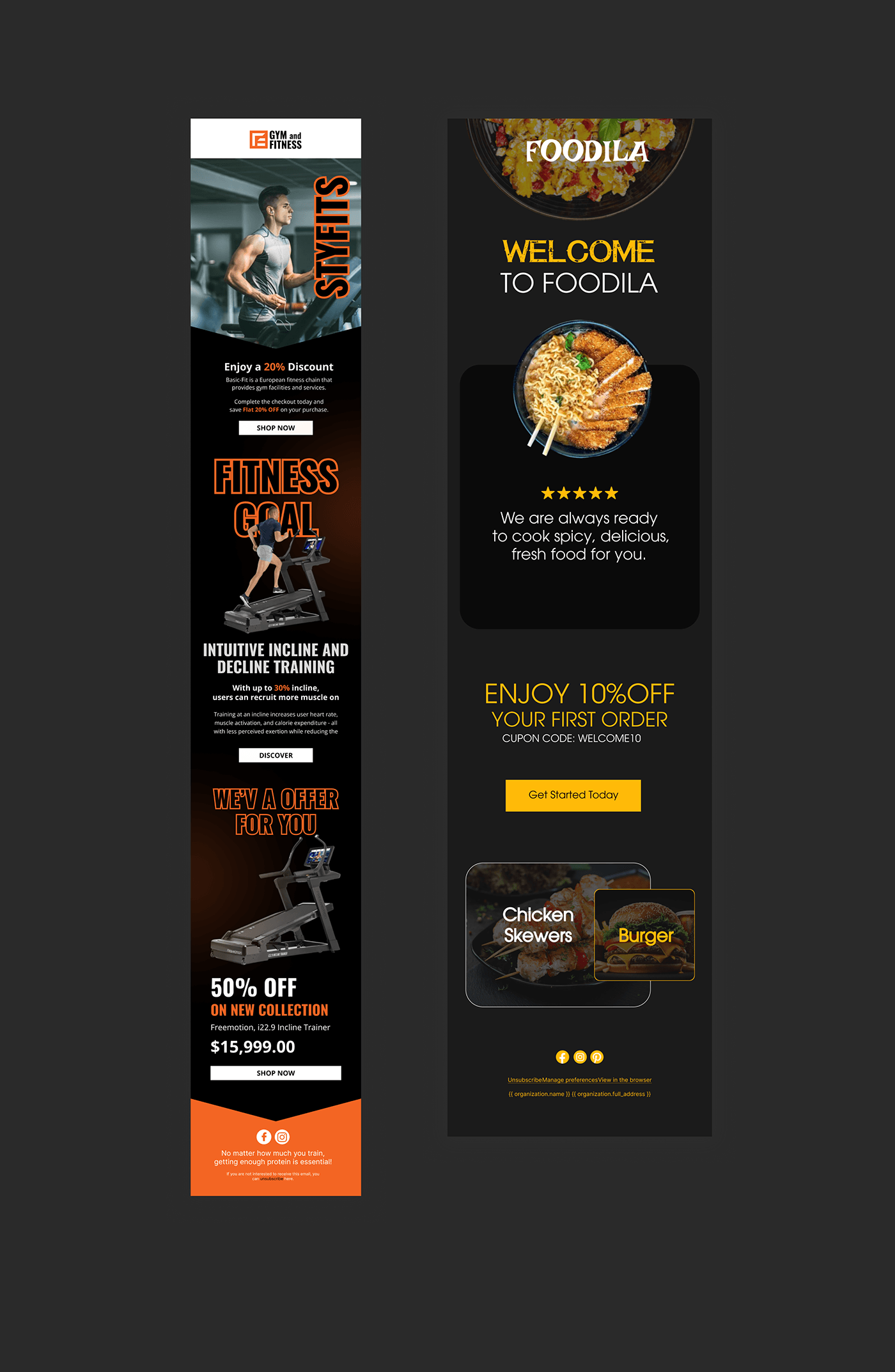 fitness fitness email template food email design food email Email Design email template Email Food 