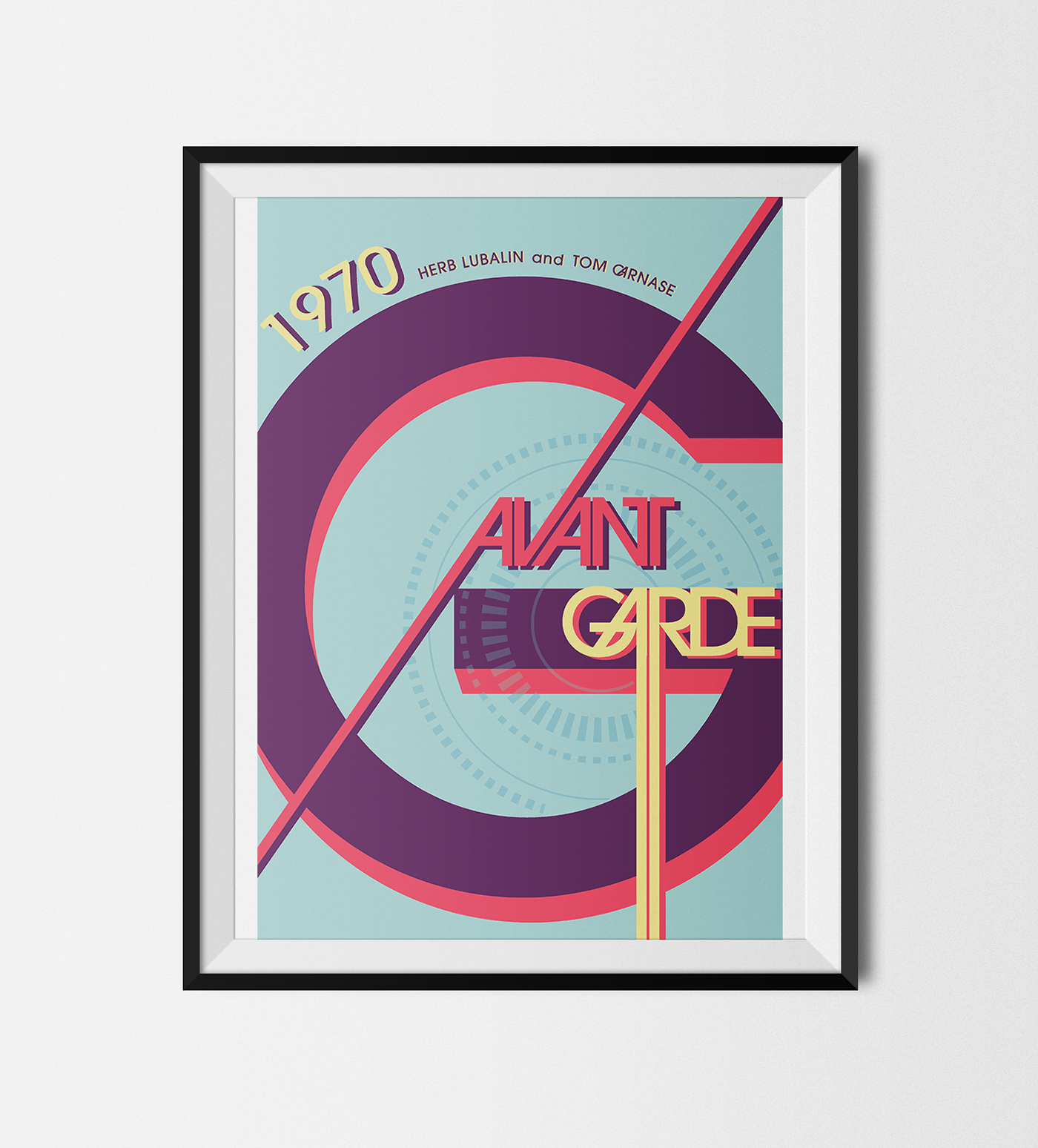 typography   avant garde Pop Art poster pop bright colour Retro bauhaus geometric