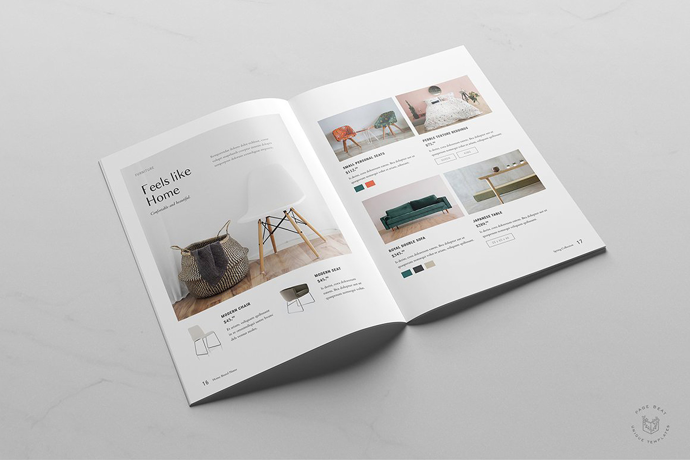 catalog Catalogue Creative Brochure design home InDesign Interior Layout linesheet product