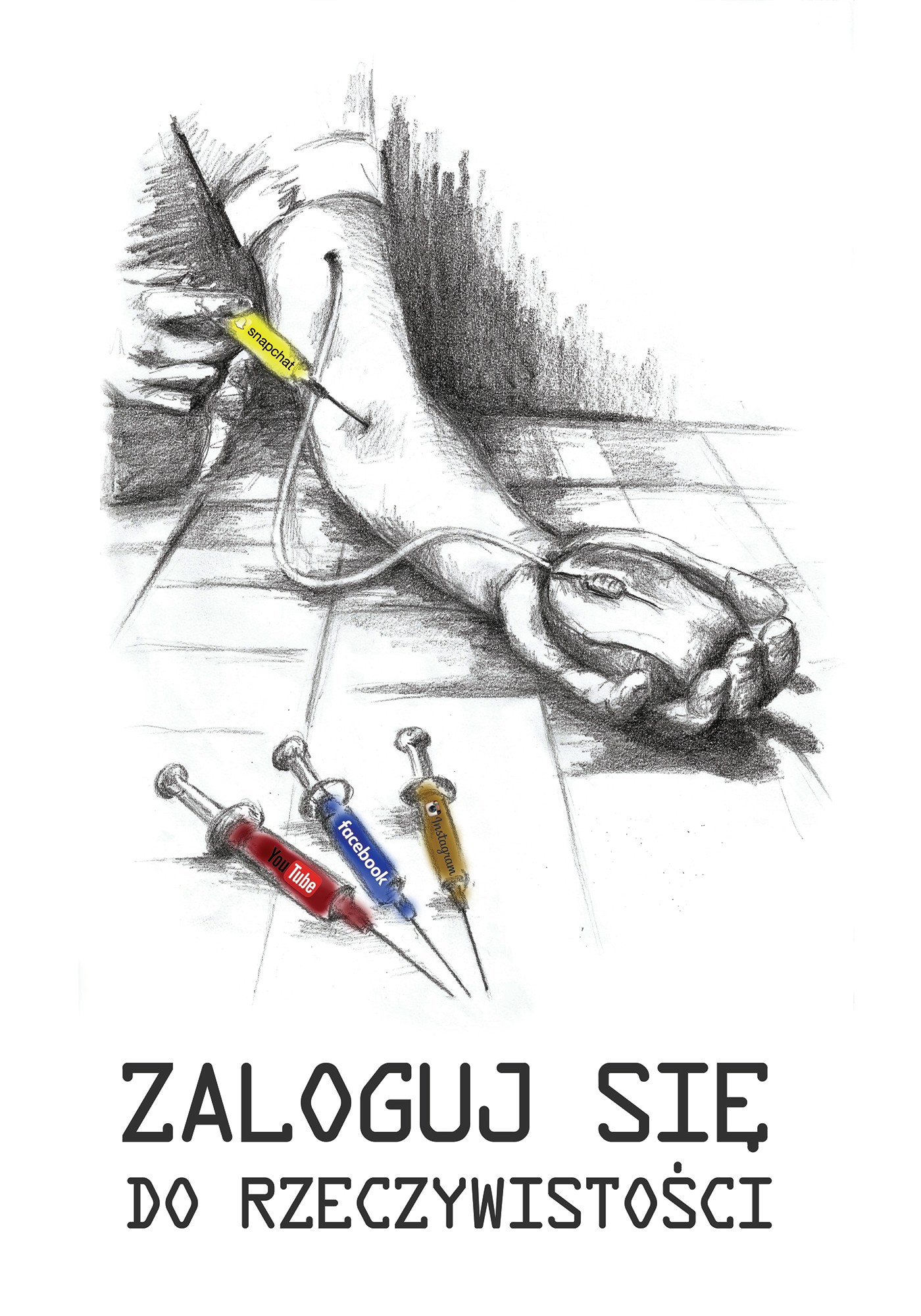 mental prison addiction Internet Drawing  graphic więzienie mentalne plakat poster