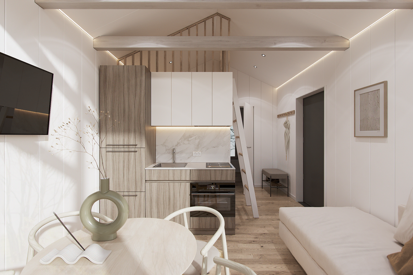 3ds max architecture interior design  Smallhouse Swedish visualization vray