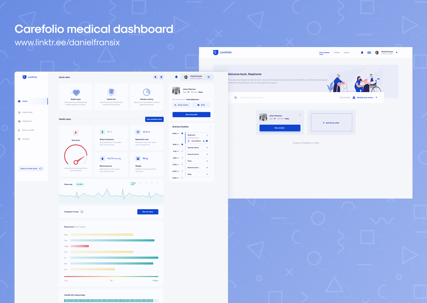 dashboard design figma dashboard Health medical senior UI UX design Website