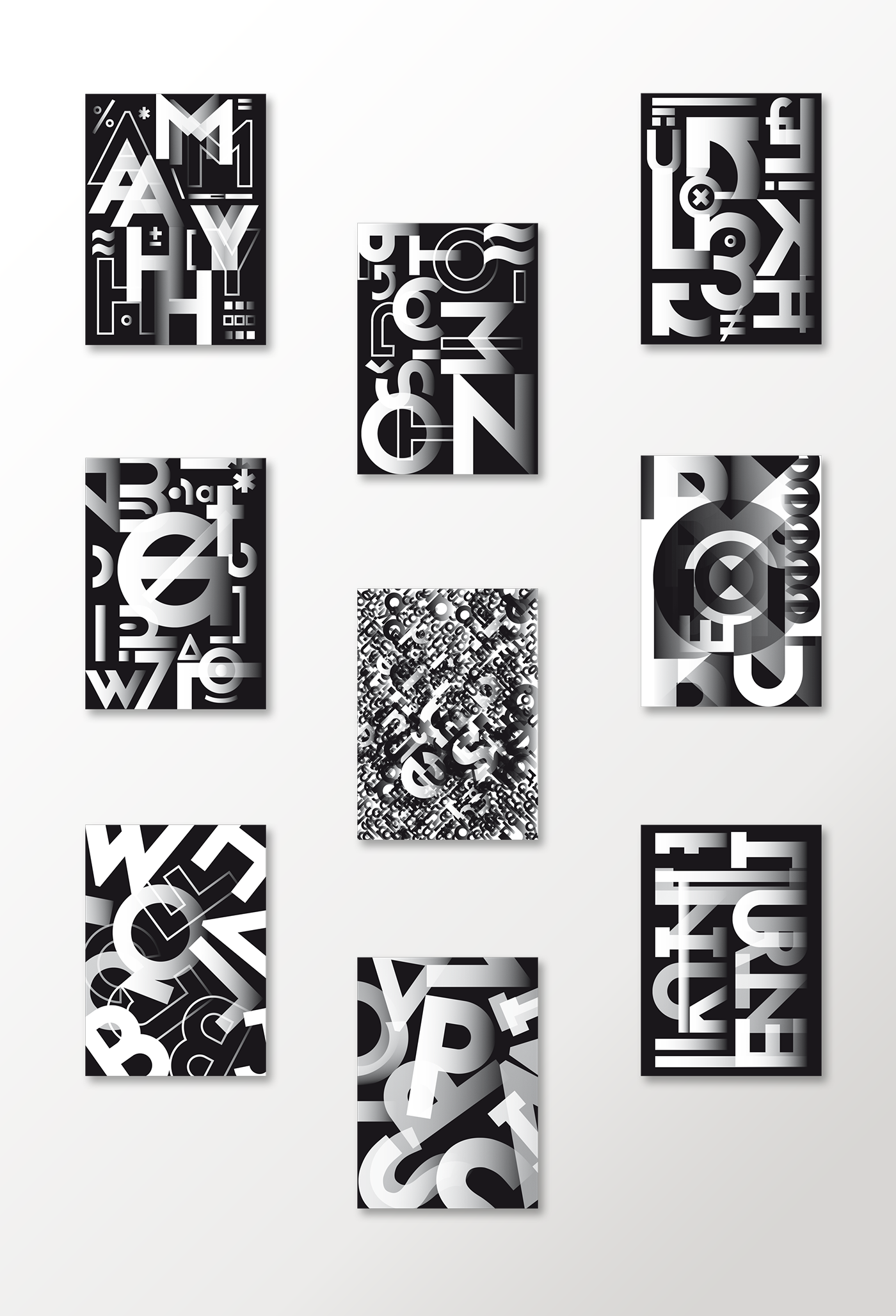 typography   abstract compositions posters gradient huerlemann eger jaapokki