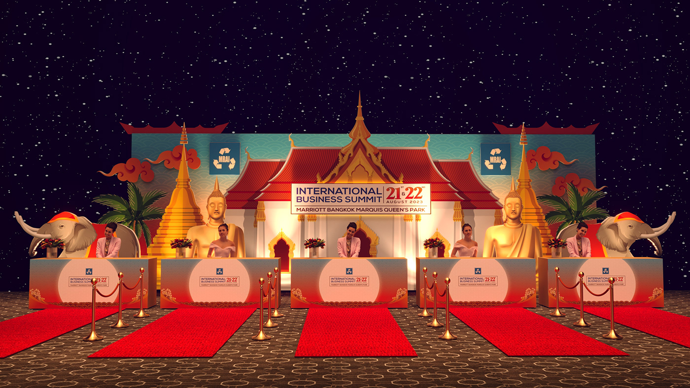 Stage STAGE DESIGN Event Design Event graphic design  Thailand set design  graphics Thai Experience