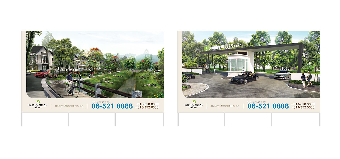 real estate country Villas resort green property brochure design building lifestyle