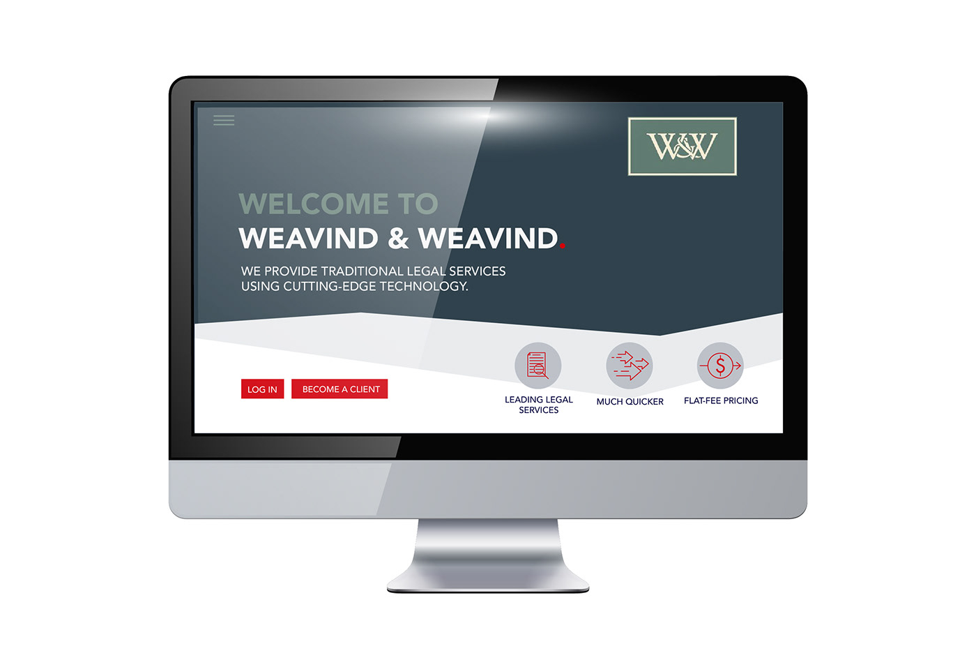 attorney branding  concept development law ux/ui design weaving & weavind Website Design
