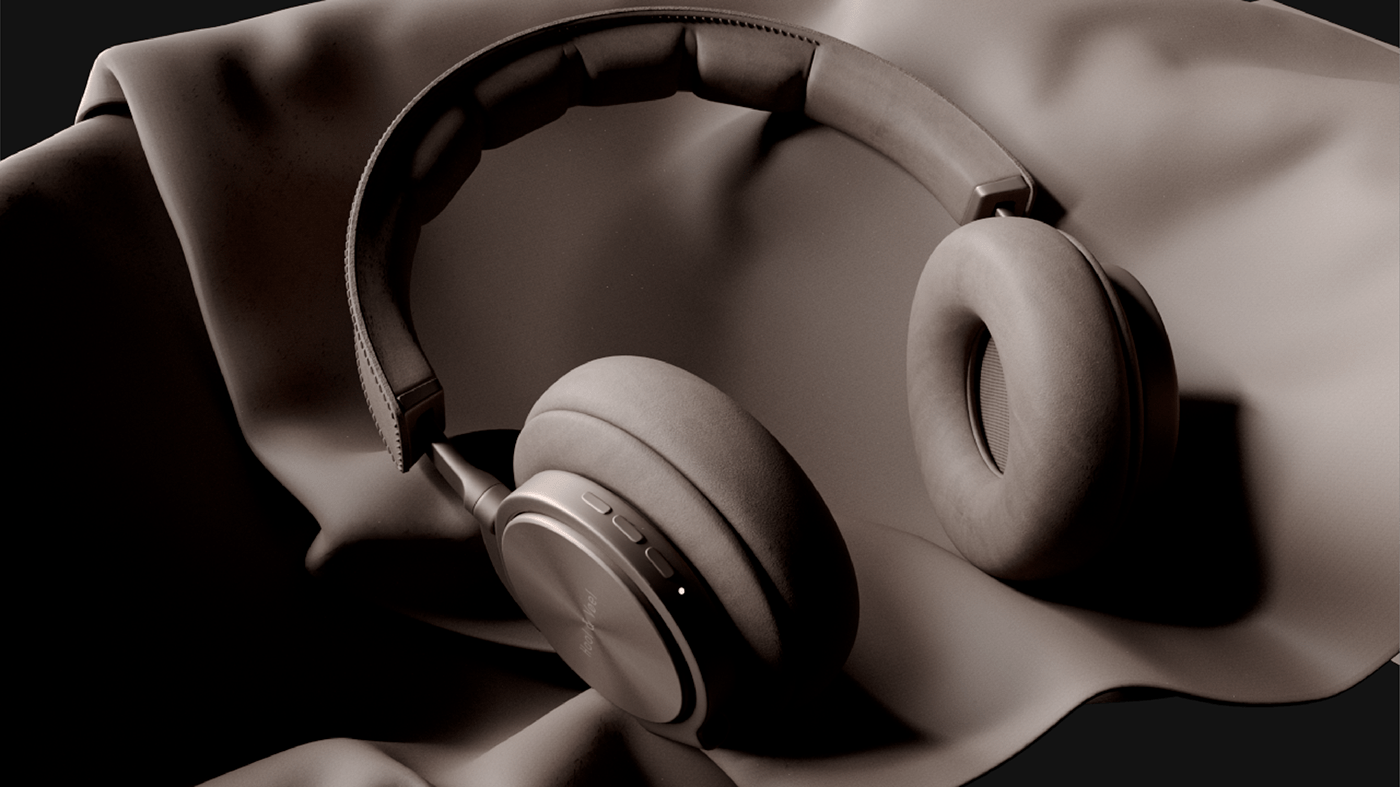 3D Modelling 3D Visualization branding  graphics headphones motion product design  Render