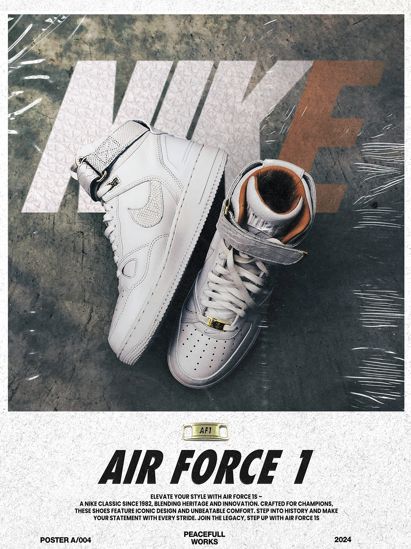 Poster Design Graphic Designer Advertising  marketing   Nike air force sneakers shoes Social media post
