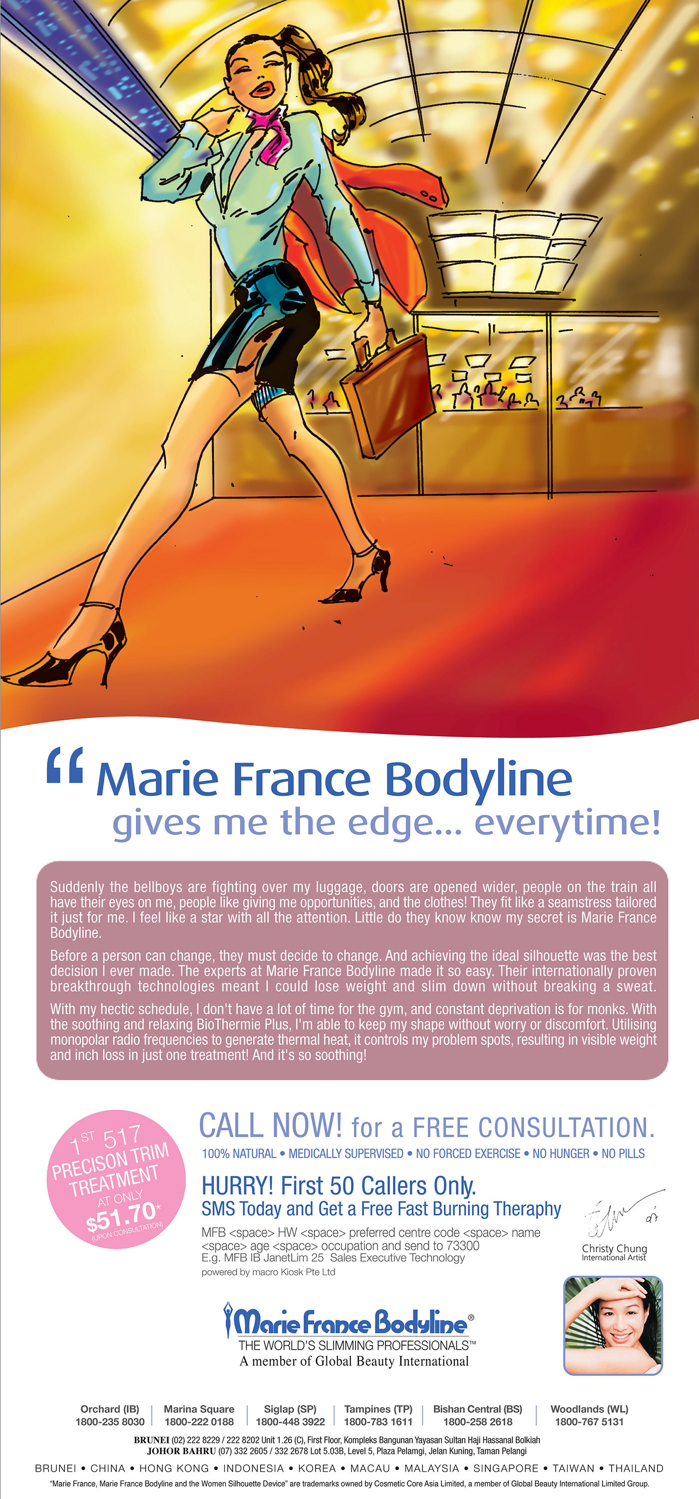 Advertising  campaign copywriting  marie france bodyline