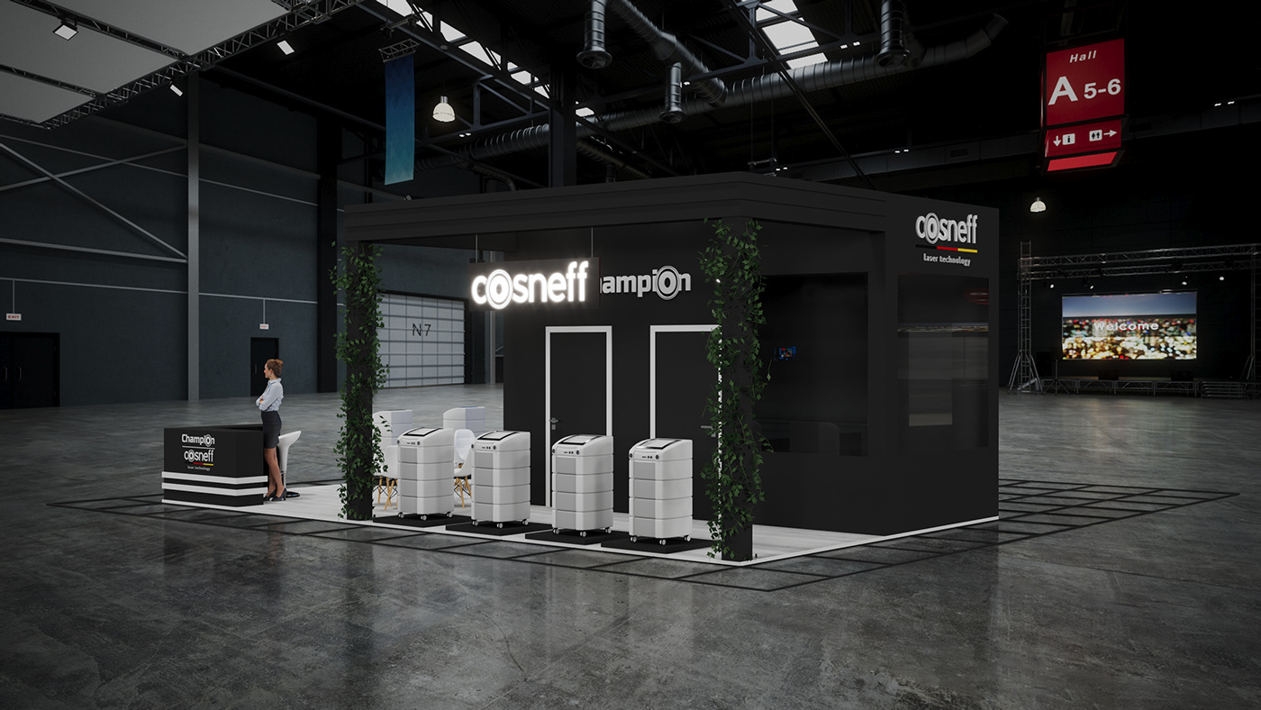 3ds max fuar Stand Exhibition  booth expo booth design Render corona 3д