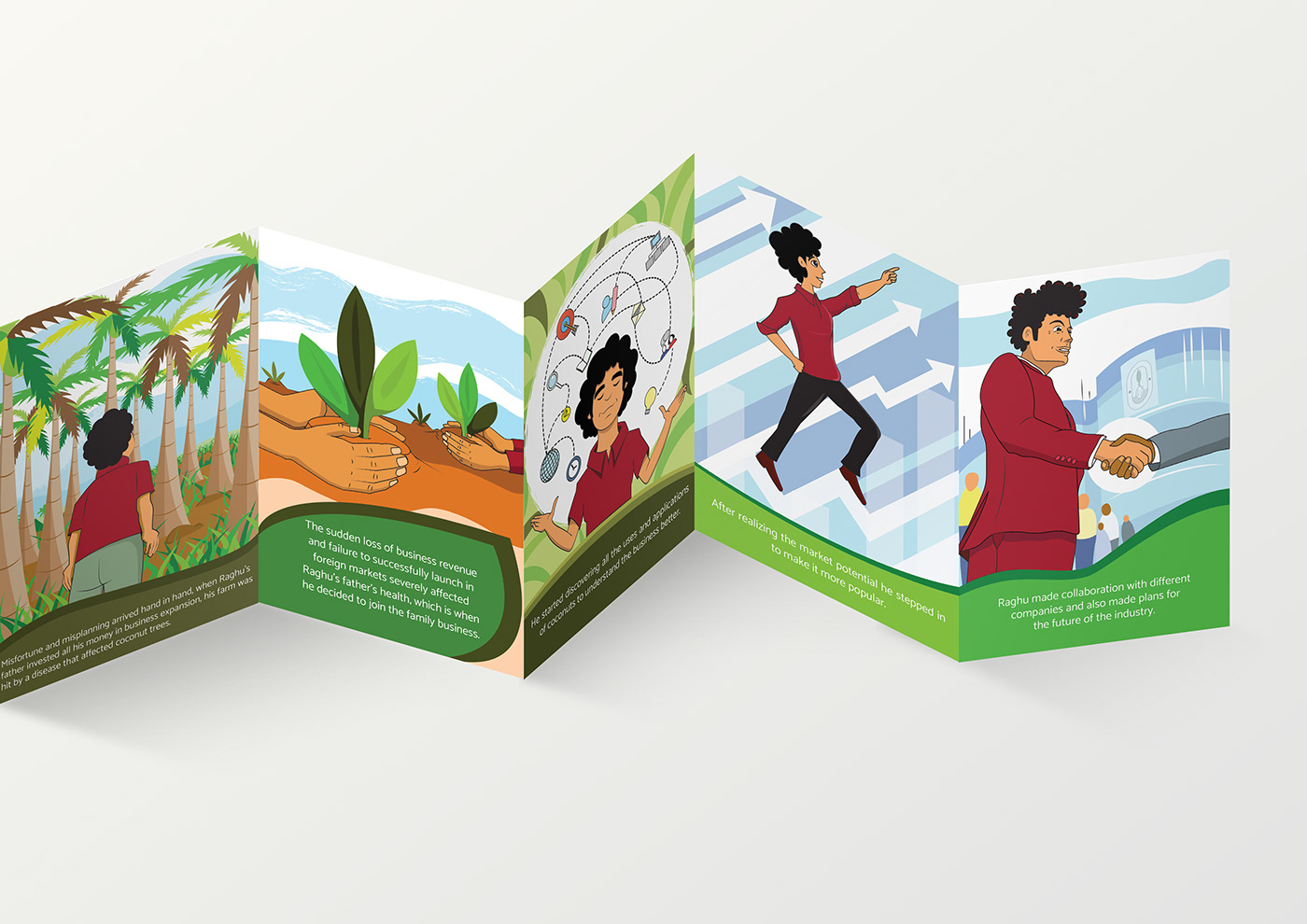 brochure Character design  Coconut content creation data visualisation design graphic infographic design infographic designer kerala