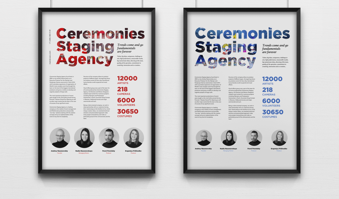 CSA Ceremonies Staging Agency Web Design  branding  red