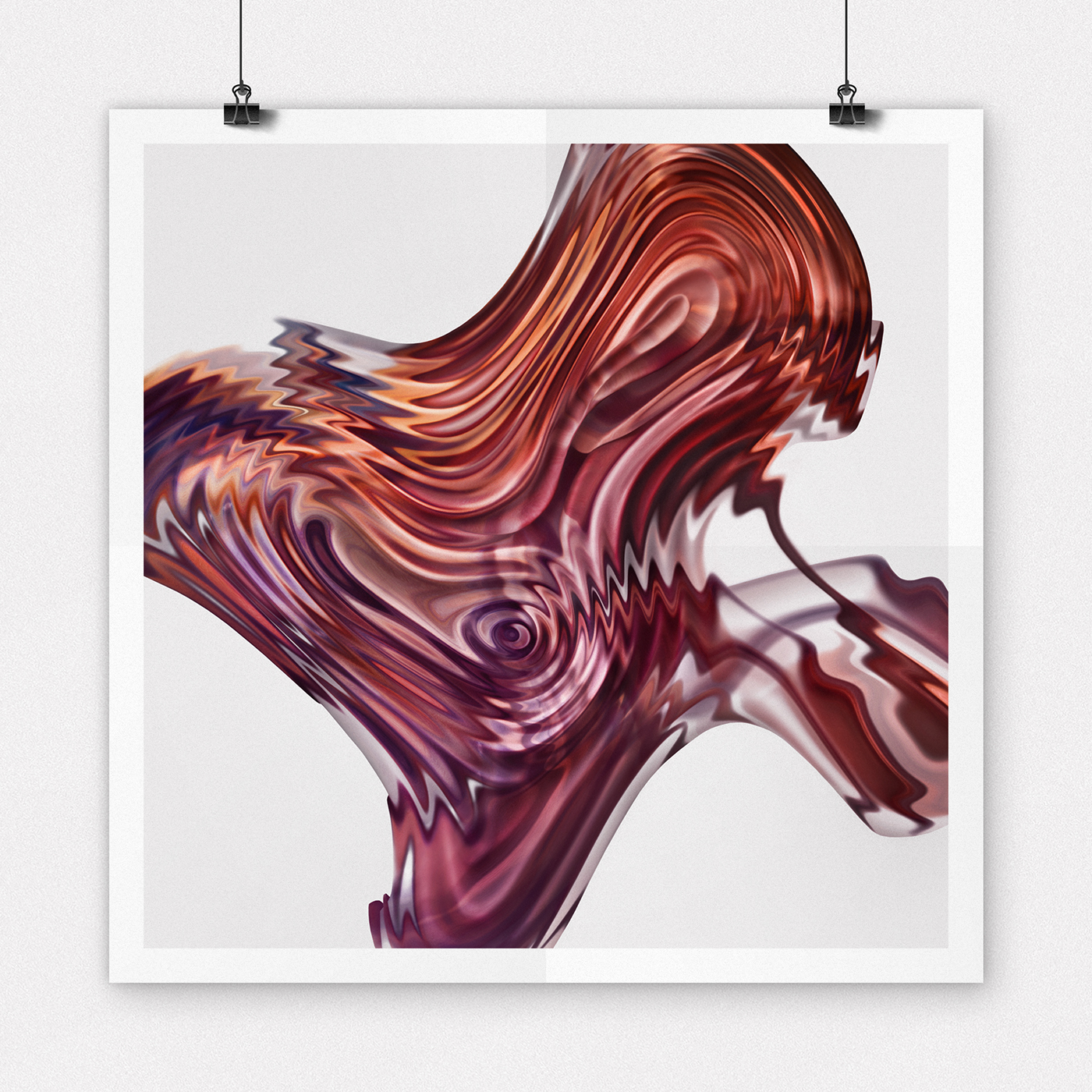 cover print music vunyl poster design 3D texture colors mock up