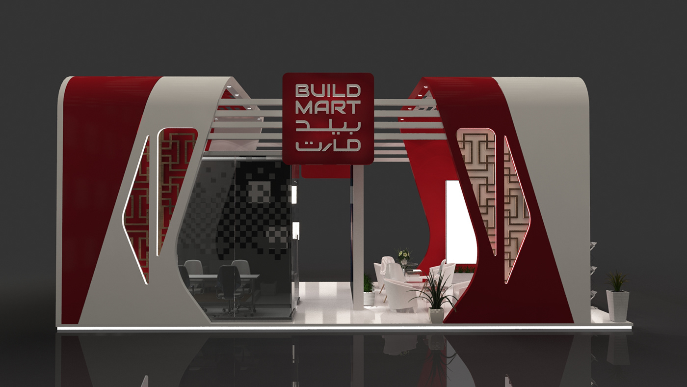 3D 3ds max booth Exhibition  Render Stand visualization vray