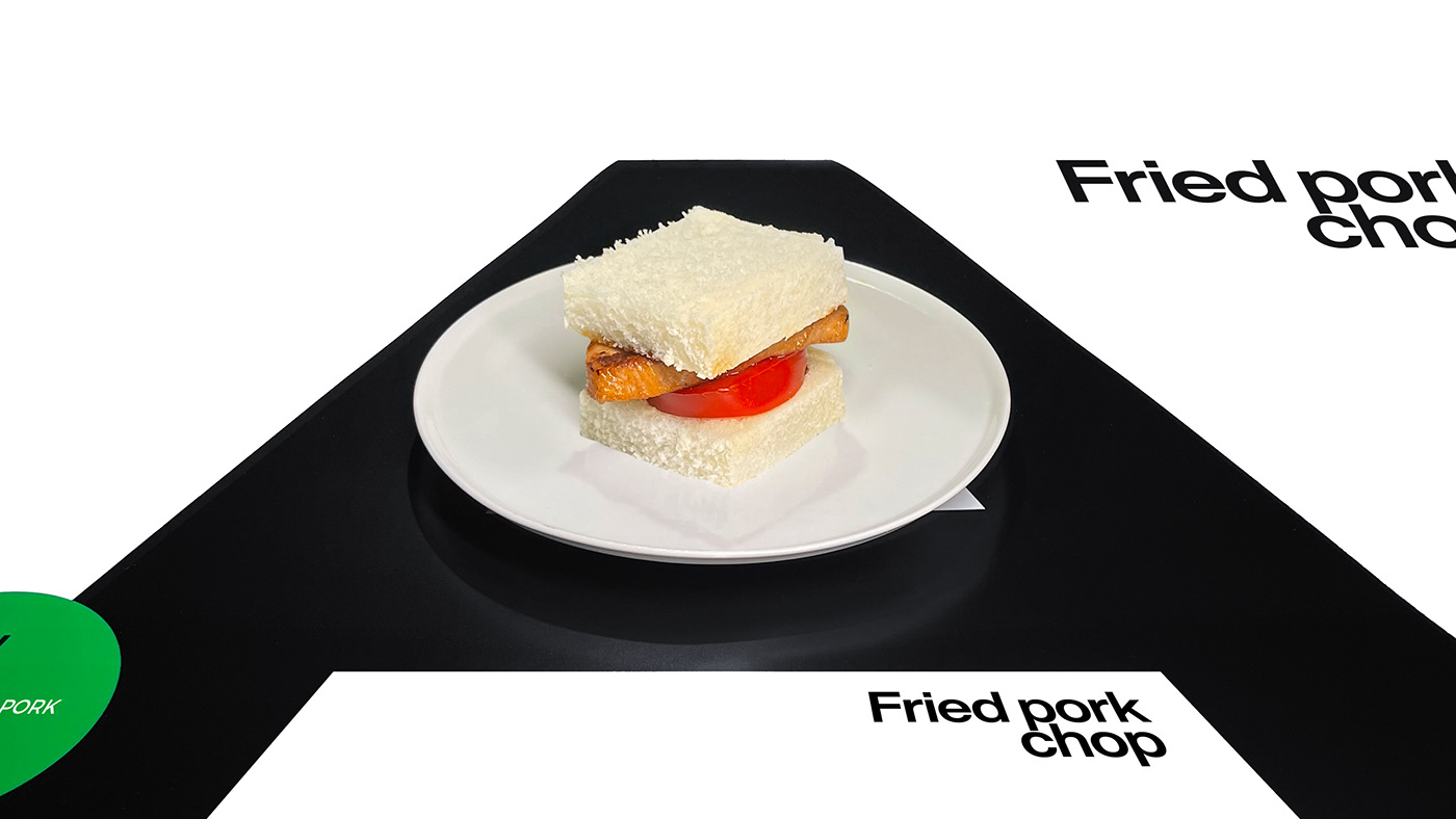 buffet design DTC Fast food Food  helvetica itohn lunch meal ninja