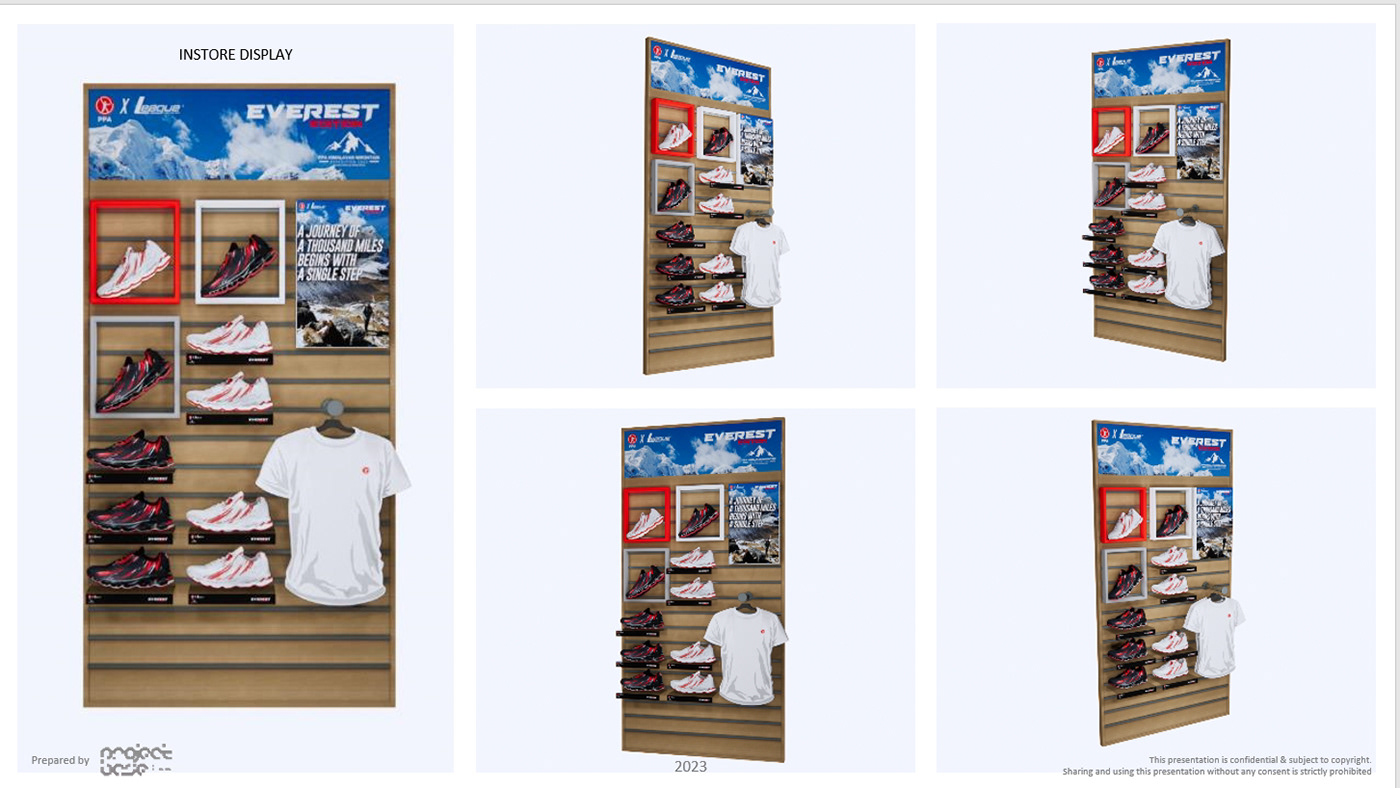 3d design Visual Merchandising Window Display corporate project Shoe display