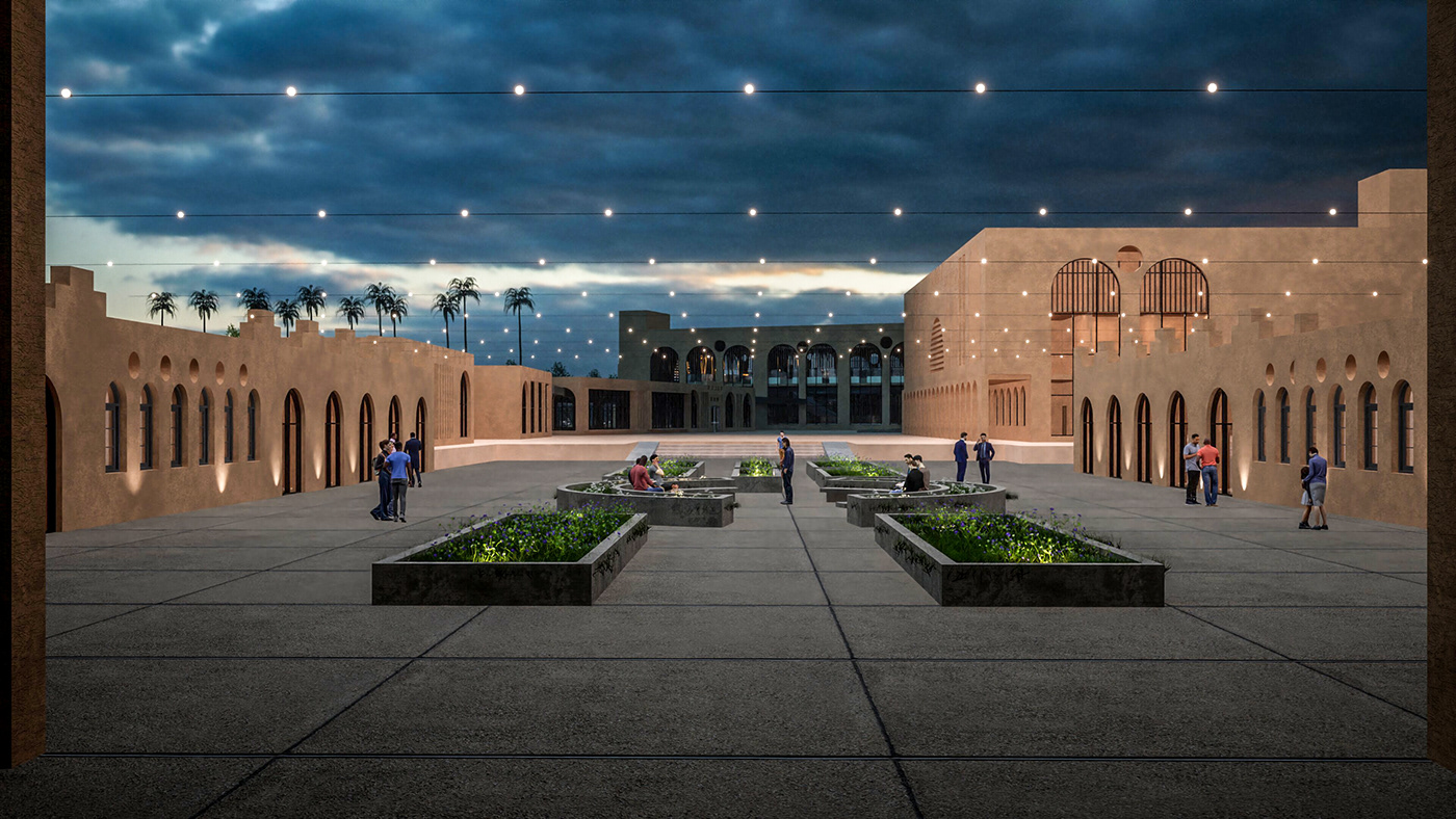 culture arabian style Islamic Architecture culture center graduation project recreation center