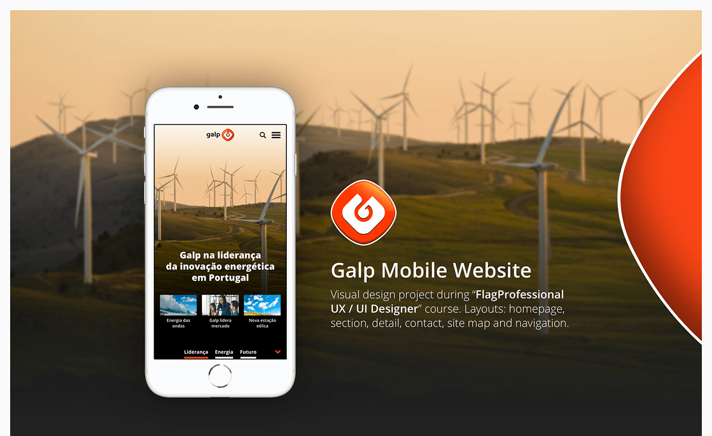 galp mobile ui design UX design Website