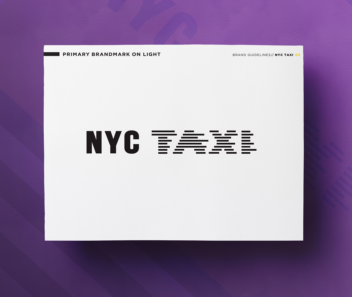 branding  logo graphic design  NYC Taxi rebranding visual system brand guidelines logo construction