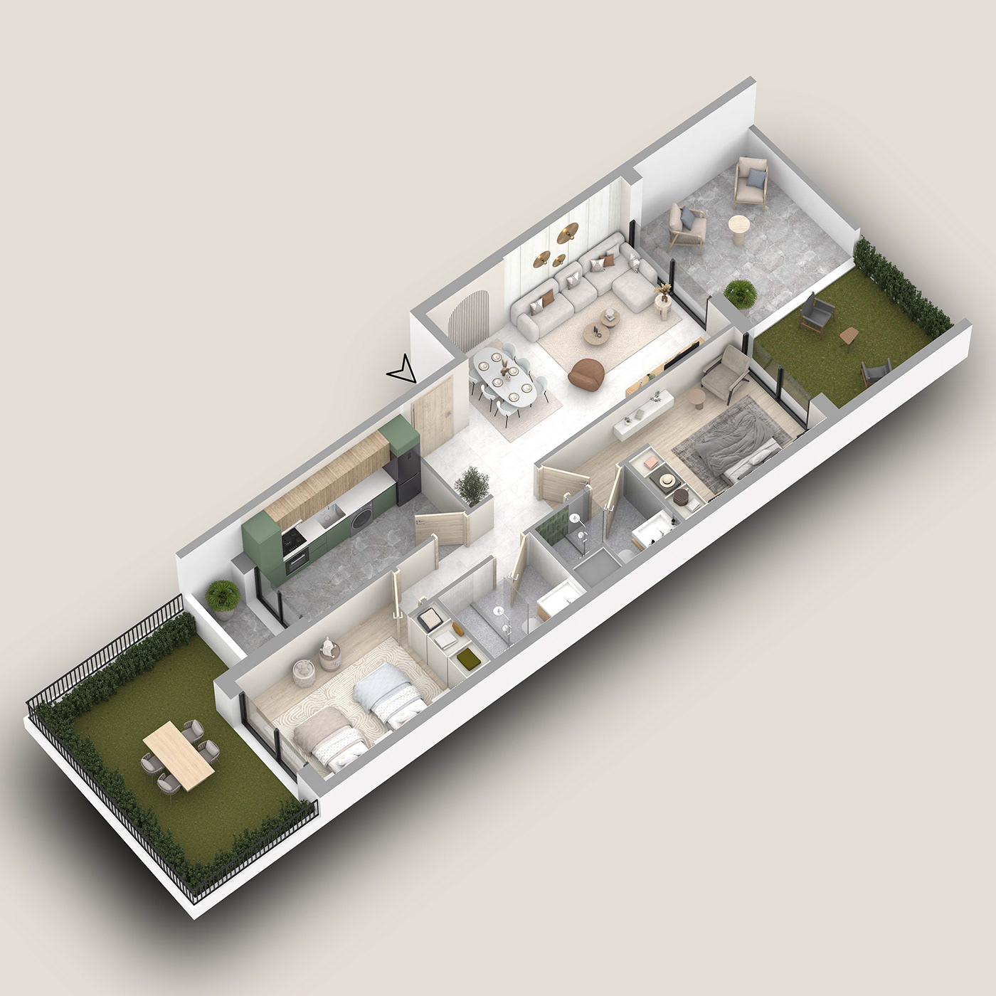 architecture interior design  Render vray 3ds max axonometries