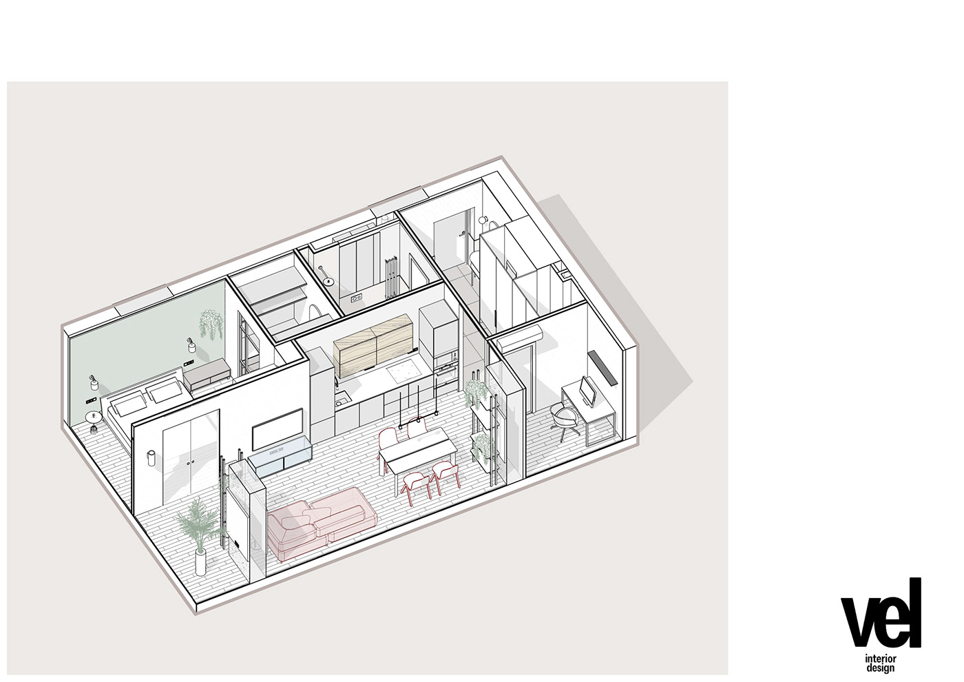drawings revit interior design  Interior apartment design planning Layout Design Layout plans architecture