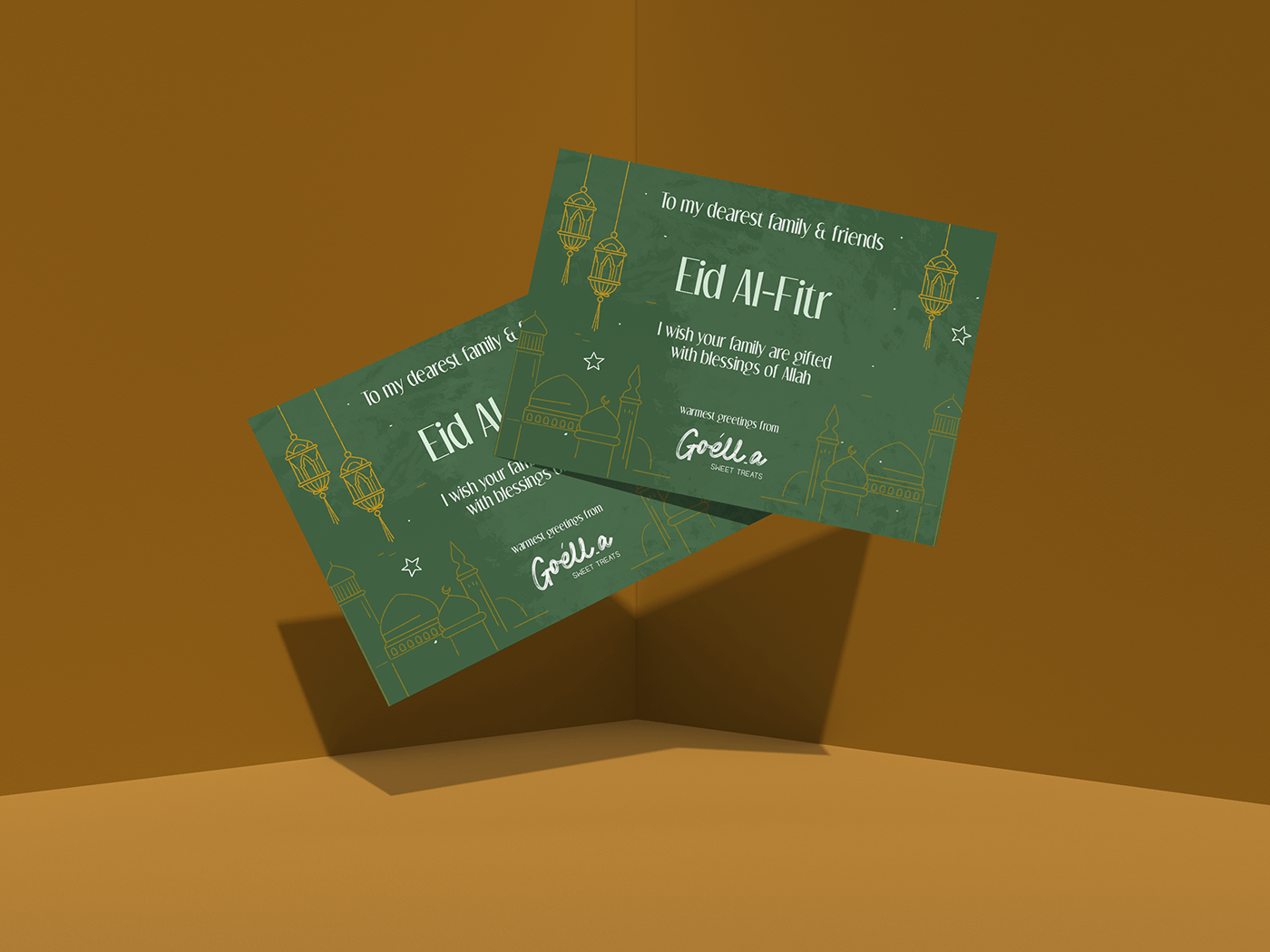 card Eid al-Fitr ILLUSTRATION  Label Packaging Ramadhan