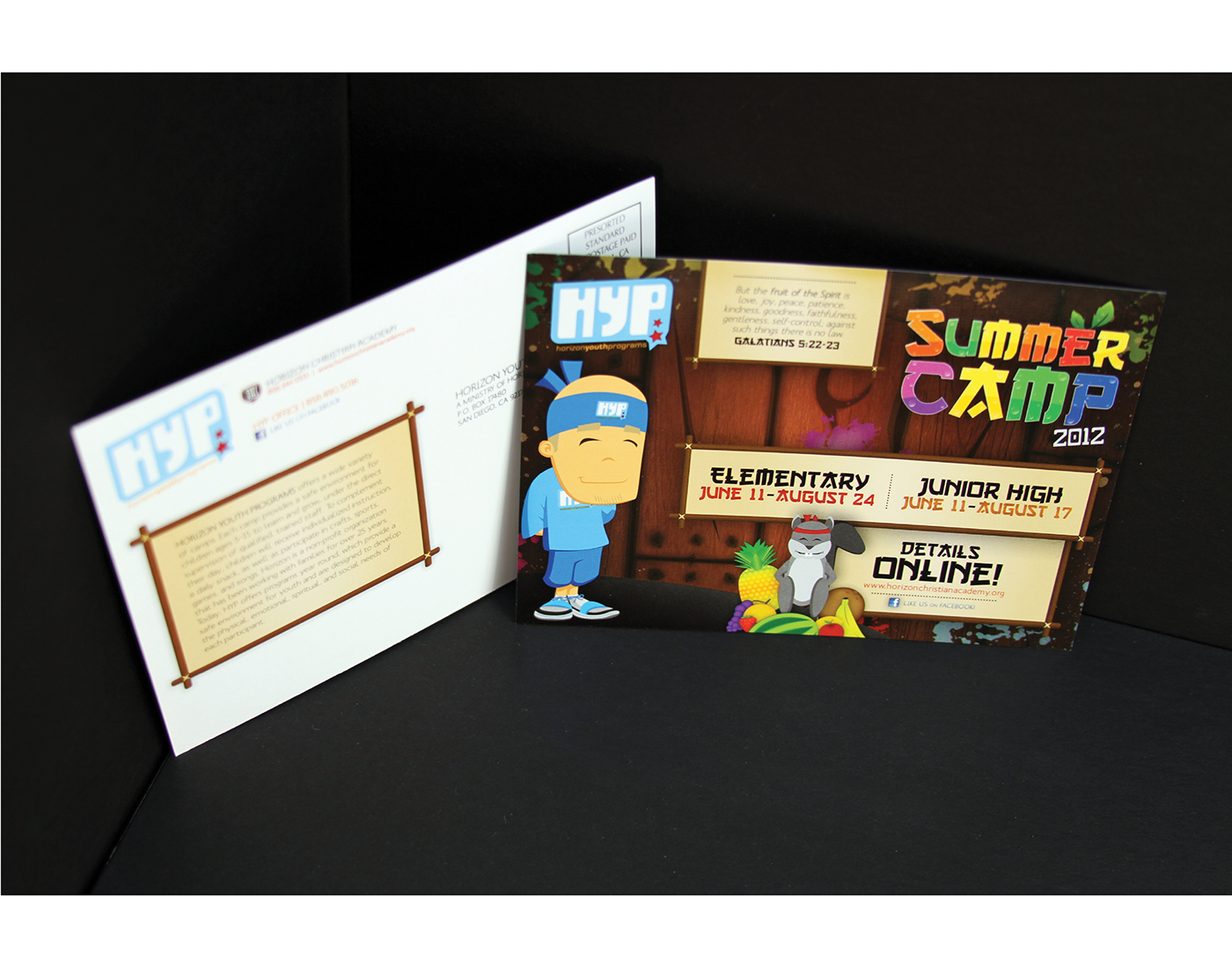 print brochures summer camp Signage Web Collateral graphics certificate kids youth