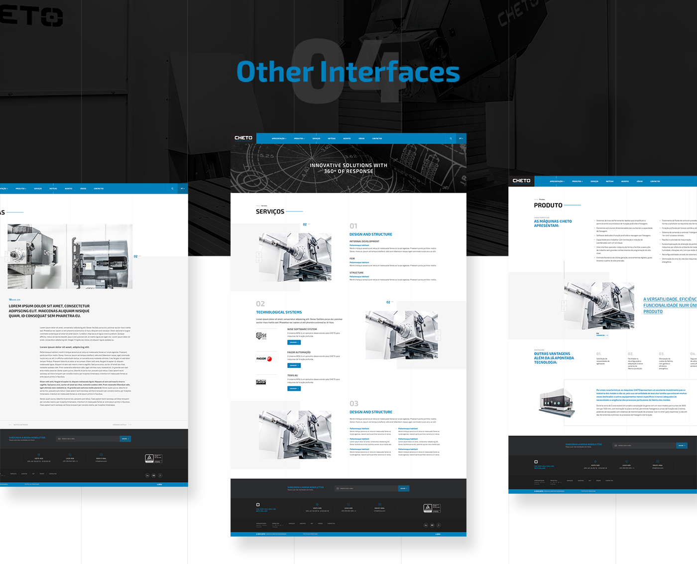 Webdesign industry Responsive mobile grid cnc clean corporate business