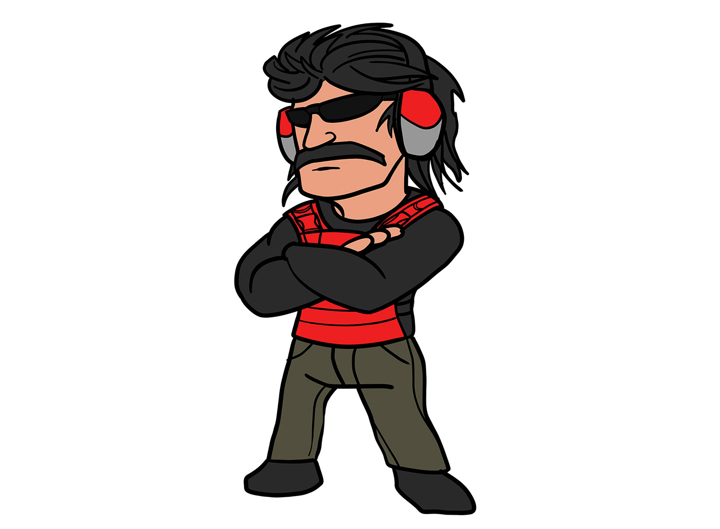 DrDisrespect twitch streamer Twitch mascot design character illustration illustration tutorial