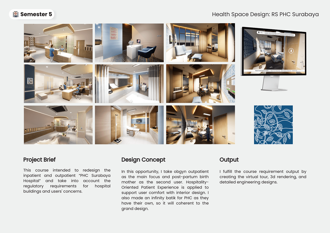 design interior design  Render 3D visualization pattern