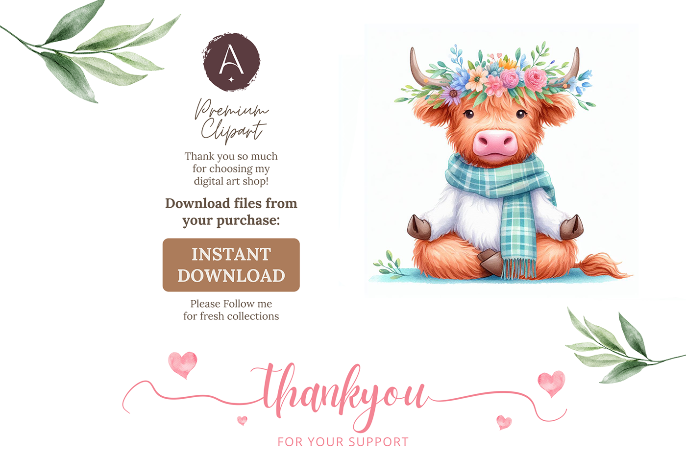 watercolor ILLUSTRATION  Character design  Highland Cows