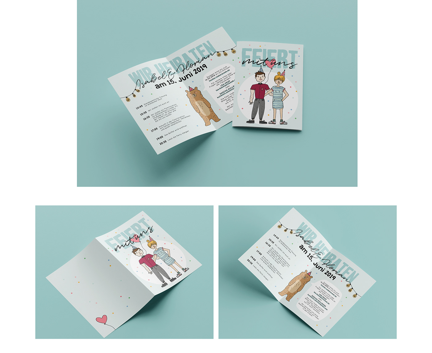 ILLUSTRATION  graphicdesign card Christmas inviting card marriage postcard save the date wedding
