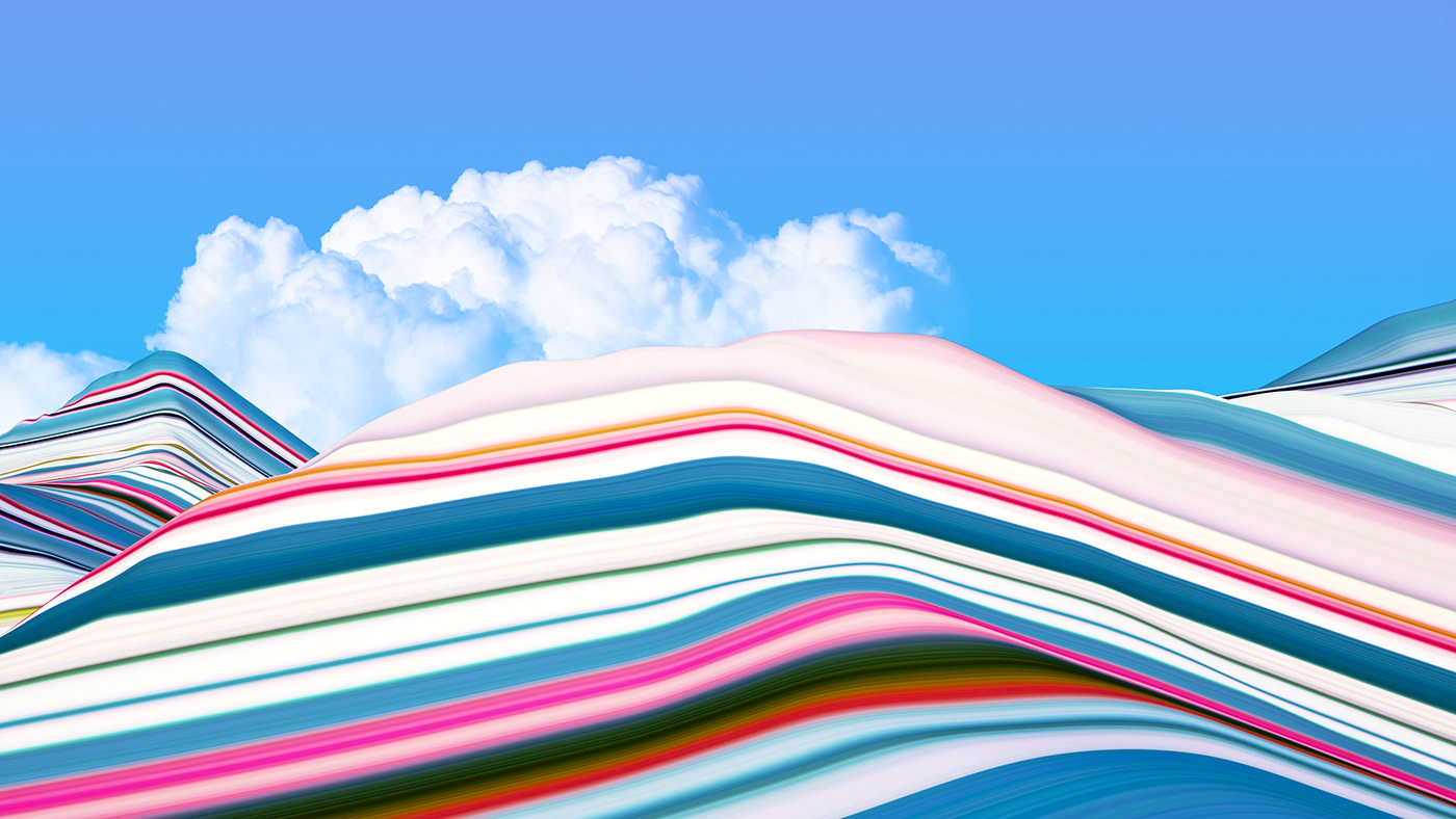 luscious wallpaper clouds dream ILLUSTRATION  Landscape pastel abstract adobe Behance
