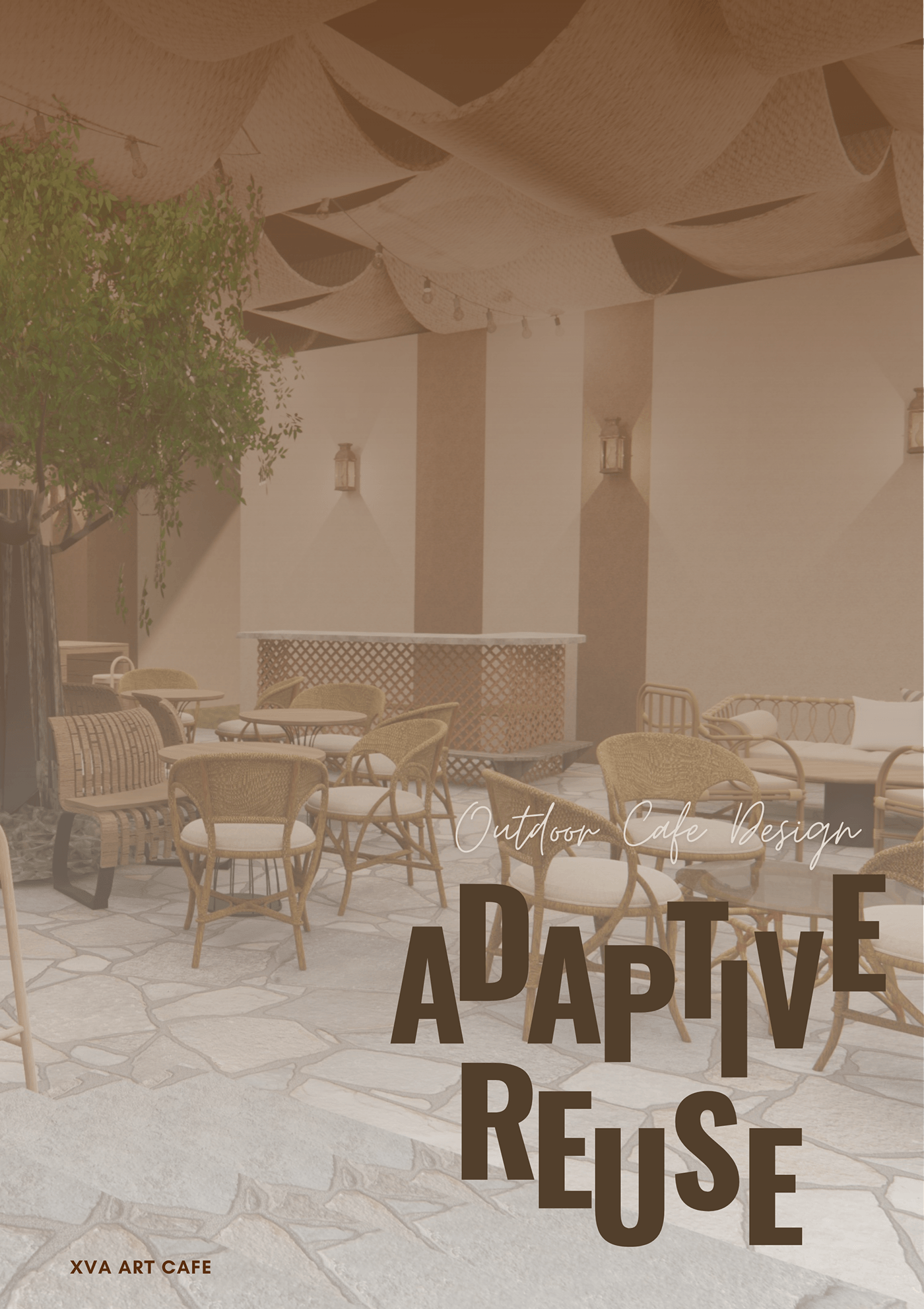 dubai art cafe adaptive reuse outdoor cafe design