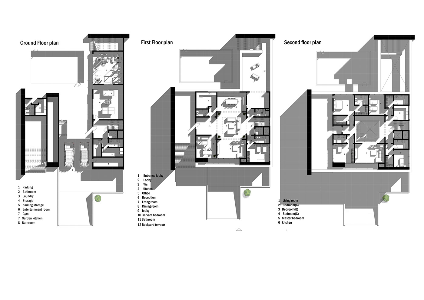 #3dplans #architectue #concrete #modern   #photoshop #plans #rednering #rendering #Revit #villa 