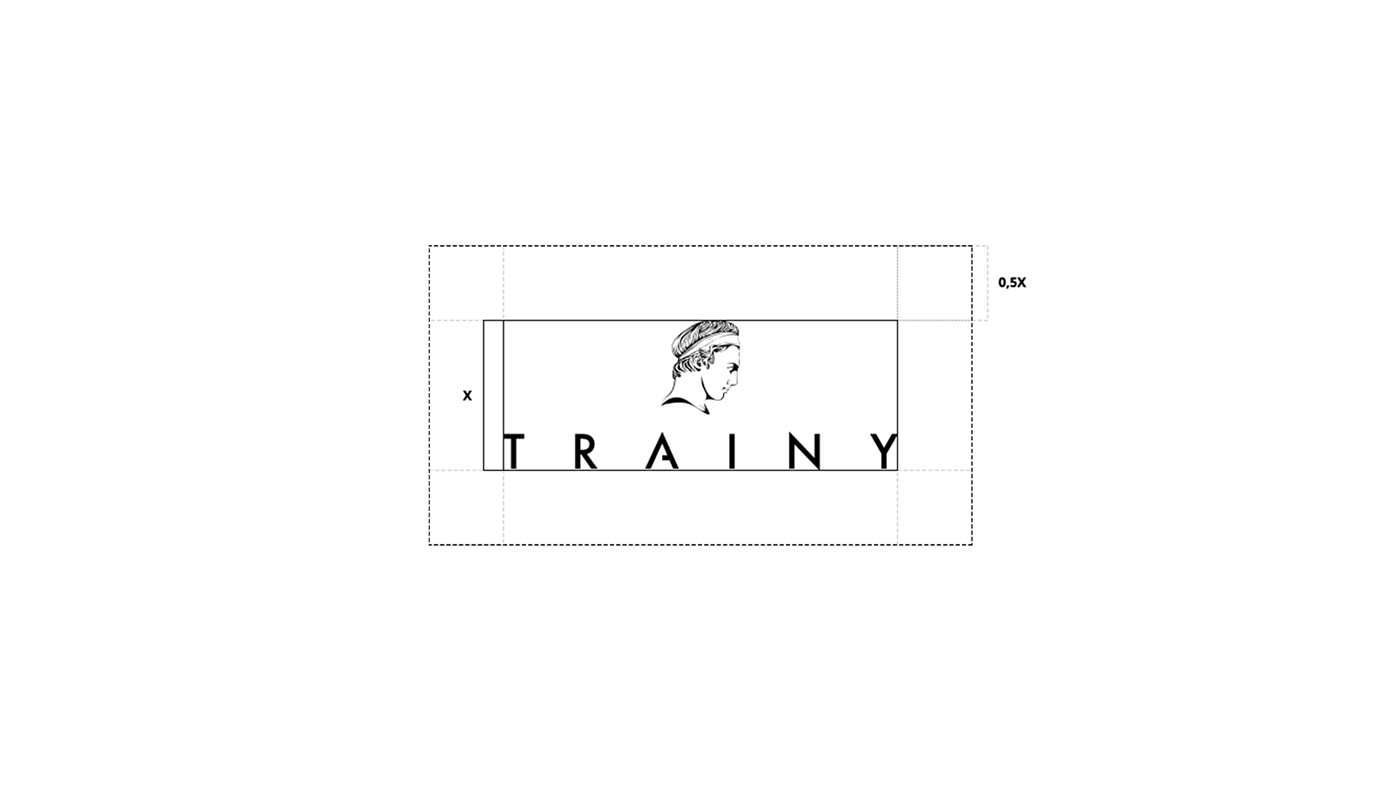 branding  trainy fitness Fashion  concept design logo