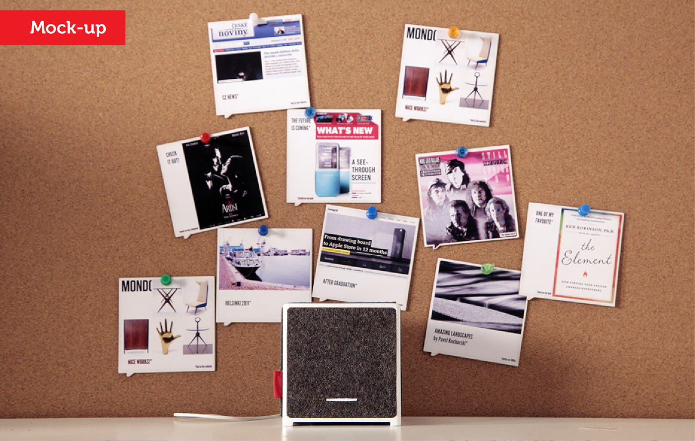 OKSU printer cards Links cube felt mini printer  Design Thinking NFC stickers