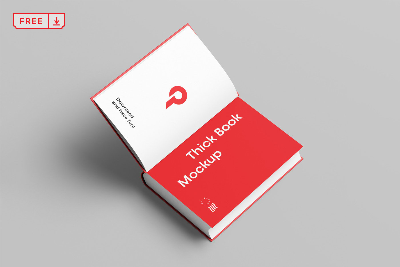 artwork book design download editorial hardcover Mockup Project psd Thick