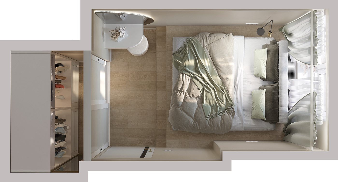 Interior design bedroom interior design  3ds max visualization Render bedroom design bed wardrobe
