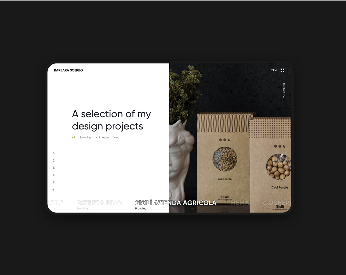 portfolio Web Design  minimal Web design Project branding  typography   Website black white