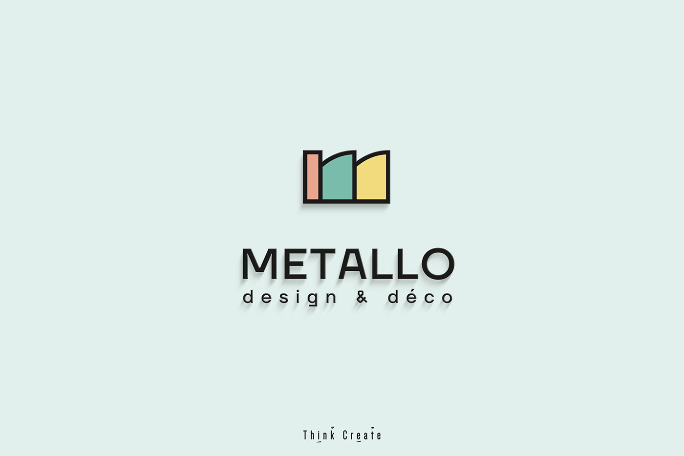 design deco metalic metal think create Sfax tunisia visual identity лого furniture