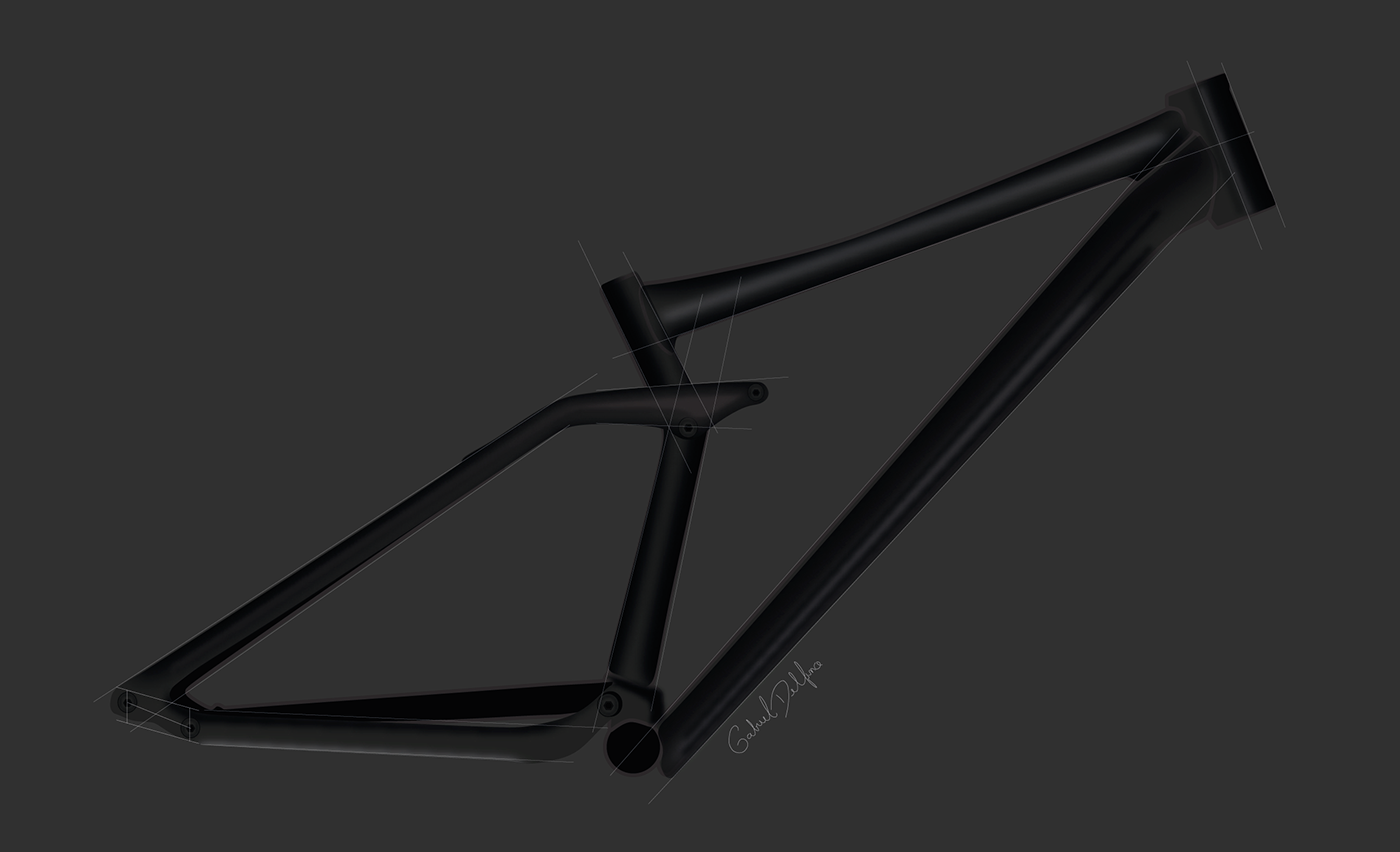 Gabriel Delfino Delfino Delfino Design carbon frame frame bicyle sketching sketch bicicleta Bike